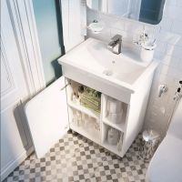 Тумба под раковину 1MarKa Nuvo 60 Белая глянцевая арт-У76055 — фото 5, Тумбы под раковину