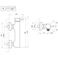 Товар: Смеситель для душа Ravak Espirit ES 032.00CR X070200 Хром - фото 3 Смеситель для душа Ravak Espirit ES 032.00CR X070200 Хром — фото 3, Смеситель для душа