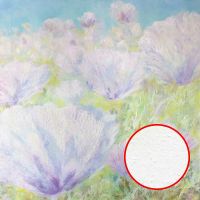 Фреска Ortograf Цветы 8056 Фактура бархат FX Флизелин (2,7*2,7) Голубой/Зеленый/Сиреневый, Цветы/Живопись — фото 1, Фрески