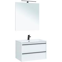 Комплект мебели для ванной Aquanet Lino 80 271955 подвесной Белый матовый — фото 1, Мебель для ванной