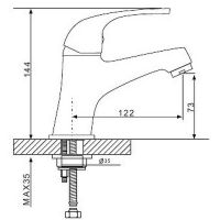 Смеситель для раковины Gappo G35 G1035 Хром — фото 11, Смесители для раковины