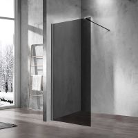 Душевая перегородка Vincea Walk-In 110 VSW-1H110CGGM профиль Вороненая сталь стекло тонированное — фото 2, Душевые перегородки