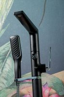 Смеситель для ванны Boheme Venturo 379-B Черный Хром — фото 3, Смесители