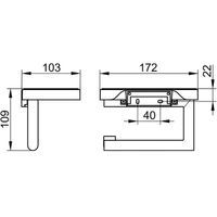 Держатель туалетной бумаги Keuco Collection Reva 12873 019000 с полкой Хром арт-12873019000 — фото 4, Держатели туалетной бумаги