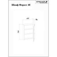 Зеркальный шкаф Бриклаер Форест 40 4627125414695 с подсветкой Дуб золотой Антрацит — фото 6, Мебель для ванной