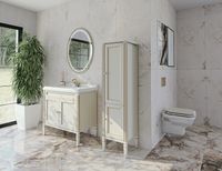 Шкаф пенал Caprigo Albion Promo 43 33350R-В002 Бежевый матовый — фото 2, Пеналы для ванной комнаты