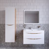 Тумба с раковиной Iddis Cloud 80 CLO80Y0i95K подвесная Белая матовая Дуб золотистый — фото 7, Тумбы с раковиной