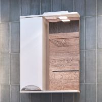 Зеркало со шкафом Vigo Callao 50 L z.CAL.50.L.El с подсветкой Белое — фото 1, Зеркальные шкафы в ванную