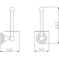 Держатель запасного рулона Rav Slezak Morava MKA0402CMAT Черный матовый — фото 2, Держатели для запасных рулонов