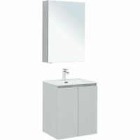 Комплект мебели для ванной Aquanet Алвита New 60 274531 подвесной Серый матовый — фото 1, Комплекты мебели для ванной