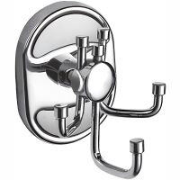 Тройной крючок Haiba HB1905-3 Хром — фото 1, Крючки для полотенец