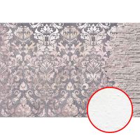 Фреска Ortograf Splendo 31703 Фактура бархат FX Флизелин (4*2,7) Серый/Бежевый, Вензель/Кирпич — фото 1, Фрески