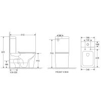 Унитаз компакт WeltWasser Gelbach 011 ST GL-WT 10000012125 с бачком и сиденьем Микролифт — фото 4, Унитазы