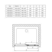 Душевая дверь Vincea Soft 120 VDS-3SO120CL профиль Хром стекло прозрачное — фото 6, Раздвижные душевые двери