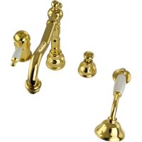 Товар: Смеситель на борт ванны Migliore Oxford 19167 с термостатом Золото - фото 2 Смеситель на борт ванны Migliore Oxford 19167 с термостатом Золото — фото 2, Смесители