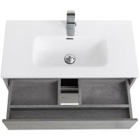 Тумба под раковину BelBagno Kraft 80 KRAFT 39-800/390-2C-SO-CG подвесная Cemento Grigio — фото 5, Тумбы под раковину