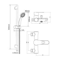 Товар: Смеситель для ванны Orange OneLife P05-611cr Хром - фото 8 Смеситель для ванны Orange OneLife P05-611cr Хром — фото 8, Смеситель для ванны