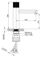 Смеситель для раковины Vincea Desire Вороненая сталь арт-VBF-1D3GM — фото 4, Смесители для раковины