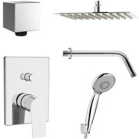 Душевая система Aquanet Static 2.03 257159 Хром — фото 1, Встраиваемые душевые комплекты