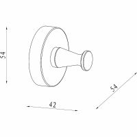 Крючок Damixa Scandi Pro HASP35500 Хром — фото 2, Крючки для полотенец