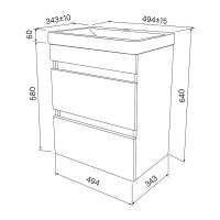Тумба с раковиной Iddis Zodiac 50 ZOD5CB0i95K подвесная Белая матовая — фото 7, Тумбы с раковиной