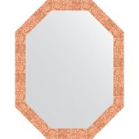 Зеркало Evoform Octagon 72x92 BY 7096 в багетной раме - Соты медь 70 мм — фото 1, Мебель для ванной