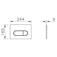 Комплект унитаза с инсталляцией Vitra Integra Square 9856B003-7207 с сиденьем Микролифт и клавишей смыва Хром глянцевый — фото 14, Комплекты унитаз + инсталляция
