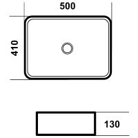 Раковина-чаша Grossman Falcon 50 GR-3052 Белая — фото 4, Раковины накладные