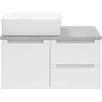 Тумба с раковиной Brevita Cargo 80 УТ000024159 подвесная Белая матовая — фото 2, Мебель для ванной