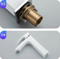 Товар: Смеситель для раковины Gappo G07 G1007-78 Белый Хром - фото 3 Смеситель для раковины Gappo G07 G1007-78 Белый Хром — фото 3, Смесители