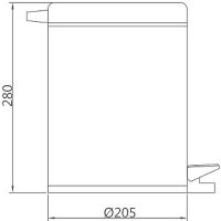 Ведро для мусора Haiba HB702 Хром — фото 2, Мусорные ведра