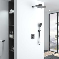 Товар: Душевая система Vincea Inspire VSFW-321MT1GM с термостатом Вороненая сталь - фото 2 Душевая система Vincea Inspire VSFW-321MT1GM с термостатом Вороненая сталь — фото 2, Душевое оборудование. Душевая программа