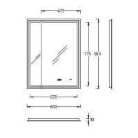 Товар: Зеркало Kerama Marazzi Tecno 65 M TE.M.mi.65 с подсветкой с бесконтактным выключателем с подогревом и часами - фото 6 Зеркало Kerama Marazzi Tecno 65 M TE.M.mi.65 с подсветкой с бесконтактным выключателем с подогревом и часами — фото 6, Зеркала в ванную комнату