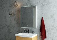 Зеркальный шкаф Континент Allure LED 55 L МВК002 с подсветкой Белый — фото 11, Зеркальные шкафы в ванную