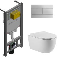 Товар: Комплект унитаза Vincea Evo Rimless VT1-34S с сиденьем Микролифт и инсталляцией Jacob Delafon E29025-NF+E4316-CP с клавишей смыва Хром - фото 1 Комплект унитаза Vincea Evo Rimless VT1-34S с сиденьем Микролифт и инсталляцией Jacob Delafon E29025-NF+E4316-CP с клавишей смыва Хром — фото 1, Комплекты унитаз + инсталляция