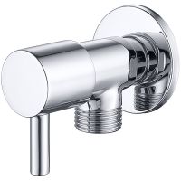 Запорный вентиль Aquatek AQ2450CR угловой Хром — фото 1, Комплектующие для душевого оборудования