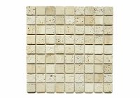 Каменная мозаика Orro Mosaic Stone Travertine Classic Tum. 7мм 30,5х30,5 см — фото 1, Мозаика