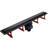 Душевой лоток Pestan Confluo Frameless Line 850 Black Matte 13701322 с решеткой Черный матовый / полая под плитку — фото 1, Душевые лотки