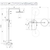 Душевая система Ravak Termo 300 TE 094.02/150 X070162 с термостатом Хром Черная — фото 6, Душевое оборудование. Душевая программа