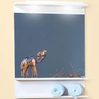 Зеркало Бриклаер Чили 70 4627125414947 с подсветкой Светлая лиственница — фото 1, Мебель для ванной