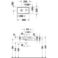 Раковина Duravit D-Neo 40 0739400041 Белая — фото 4, Мини-раковины