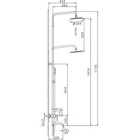 Душевая система Frap F2425 Сатин — фото 10, Душевые стойки