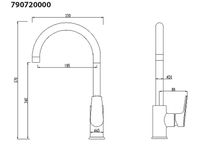 Смеситель для кухни Damixa RedBlu 790720000 Черный Хром — фото 7, Смесители