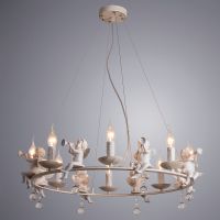 Люстра Artelamp Amur A1133SP-8WG Белая с золотом — фото 4, Люстры