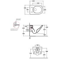 Унитаз Globo Forty3 FOS07.BI подвесной без сиденья — фото 2, Унитазы