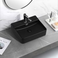 Раковина Abber Rechteck 50 AC2203MB Черная матовая — фото 4, Раковины накладные