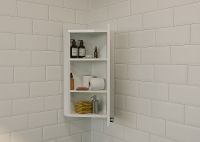 Подвесной шкаф 1MarKa Story 42П R У99318 угловой Белый глянец — фото 3, Шкафы для ванной