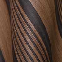 Обои Andrea Rossi Gavi 54369-7 Винил на флизелине (1,06*10) Коричневый/Черный, Под дерево/Полоса — фото 3, Обои для стен