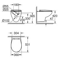 Товар: Унитаз Grohe Bau Ceramic подвесной с сиденьем Микролифт арт-39351000 - фото 10 Унитаз Grohe Bau Ceramic подвесной с сиденьем Микролифт арт-39351000 — фото 10, Подвесные унитазы
