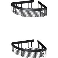 Полка корзина AM.PM Sense L A7452222 угловая Черная матовая — фото 1, Полки для ванной и душа